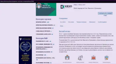 Обзорная статья про Форекс дилинговую организацию KIEXO представлена на информационном сервисе Directory FinanceMagnates Com