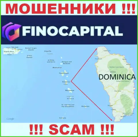 Юридическое место базирования FinoCapital на территории - Dominica