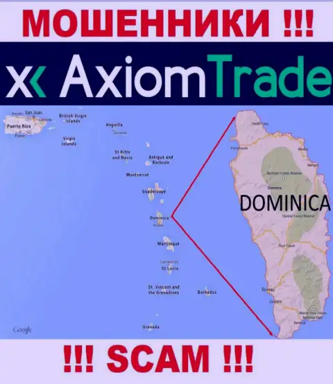 У себя на web-сайте АксиомТрейд написали, что они имеют регистрацию на территории - Доминика