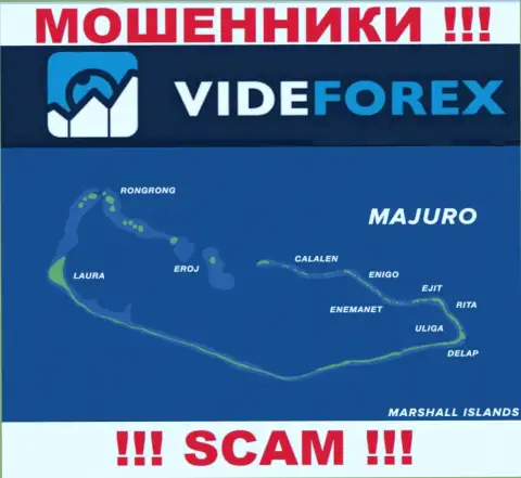 Контора ВайдФорекс Ком зарегистрирована довольно-таки далеко от клиентов на территории Majuro, Marshall Islands
