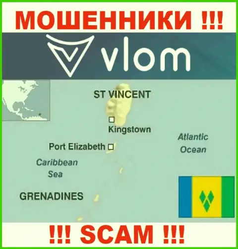 Влом расположились на территории - Saint Vincent and the Grenadines, остерегайтесь взаимодействия с ними