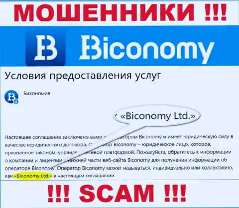 Юридическое лицо, владеющее жуликами Biconomy Com - это Бикономи Лтд