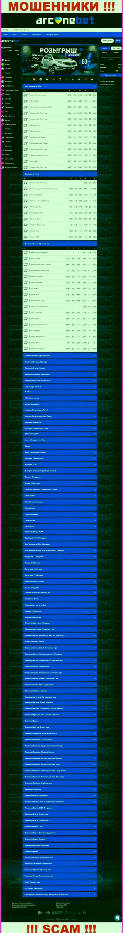 ArcaneBet Pro это интернет-портал где заманивают наивных людей в сети жуликов АрканеБет Про