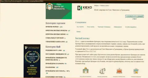 Анализ деятельности организации Kiexo Com представлен в материале и на веб-ресурсе Directory FinanceMagnates Com