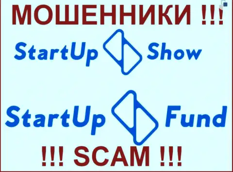 Логотипы незаконно действующих организаций СтарТап Фонд и StarTupShow